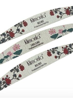 Floral Professional Nail Files - Pink & Red